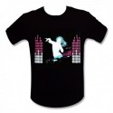 T-shirt Dj femme rose LED