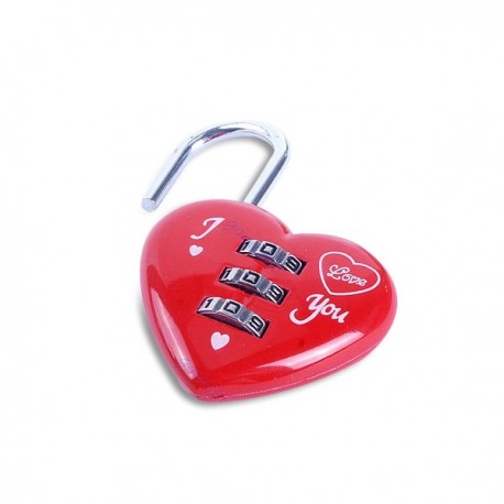 Cadenas Red Heart, Mini Code Lock, Câble métallique 3 chiffres Code  Combinaison Cadenas pour sacs de voyage / valise / casiers / sacs à dos /  boîtes à bijoux, 3 packs